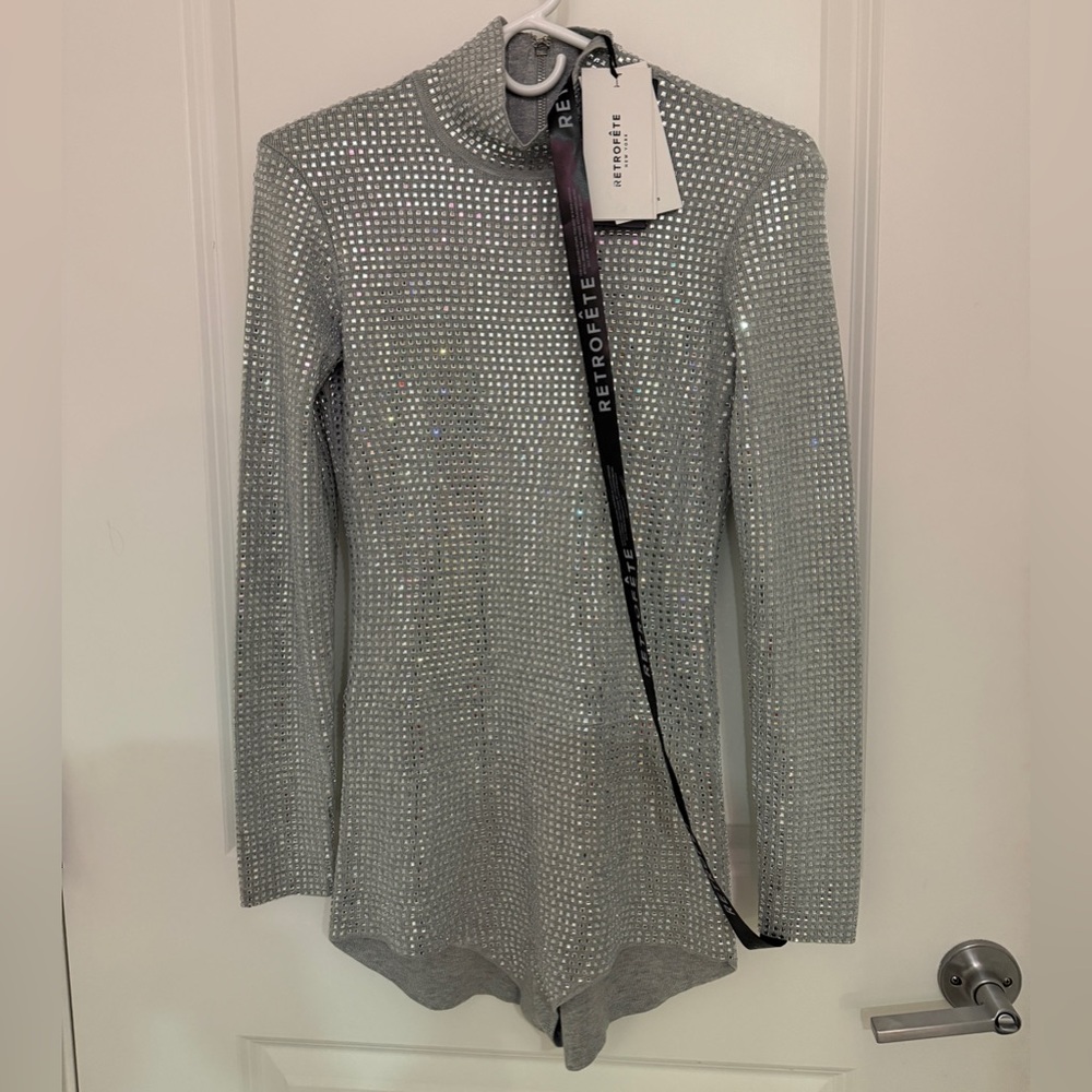 Retrofête Auburn Embellished Knit Romper